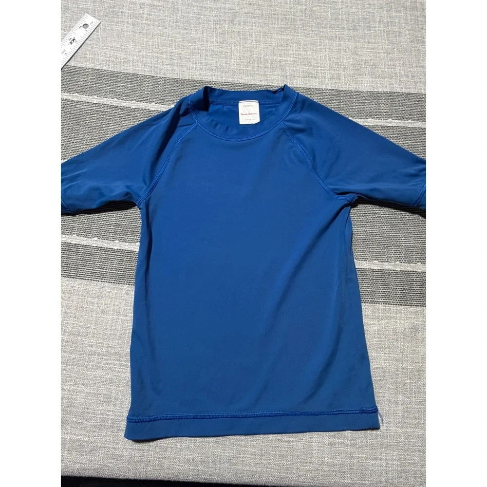 Hanna Andersson Kids Blue Short Sleeve Rash Guard Swim Shirt Size 110 US 5